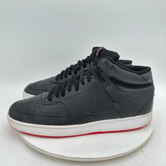 Nike Court Vision Mid Top Bred Men Size 13 CD5466-005 Black Training Shoes - Picture 1 of 11